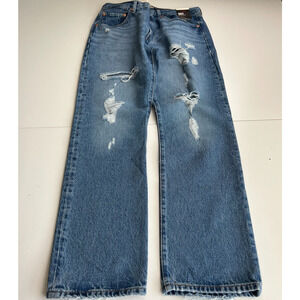 Levi's Premium Women 501 Original Fit Mid Rise Straight Leg Jeans W29xL30 Blue